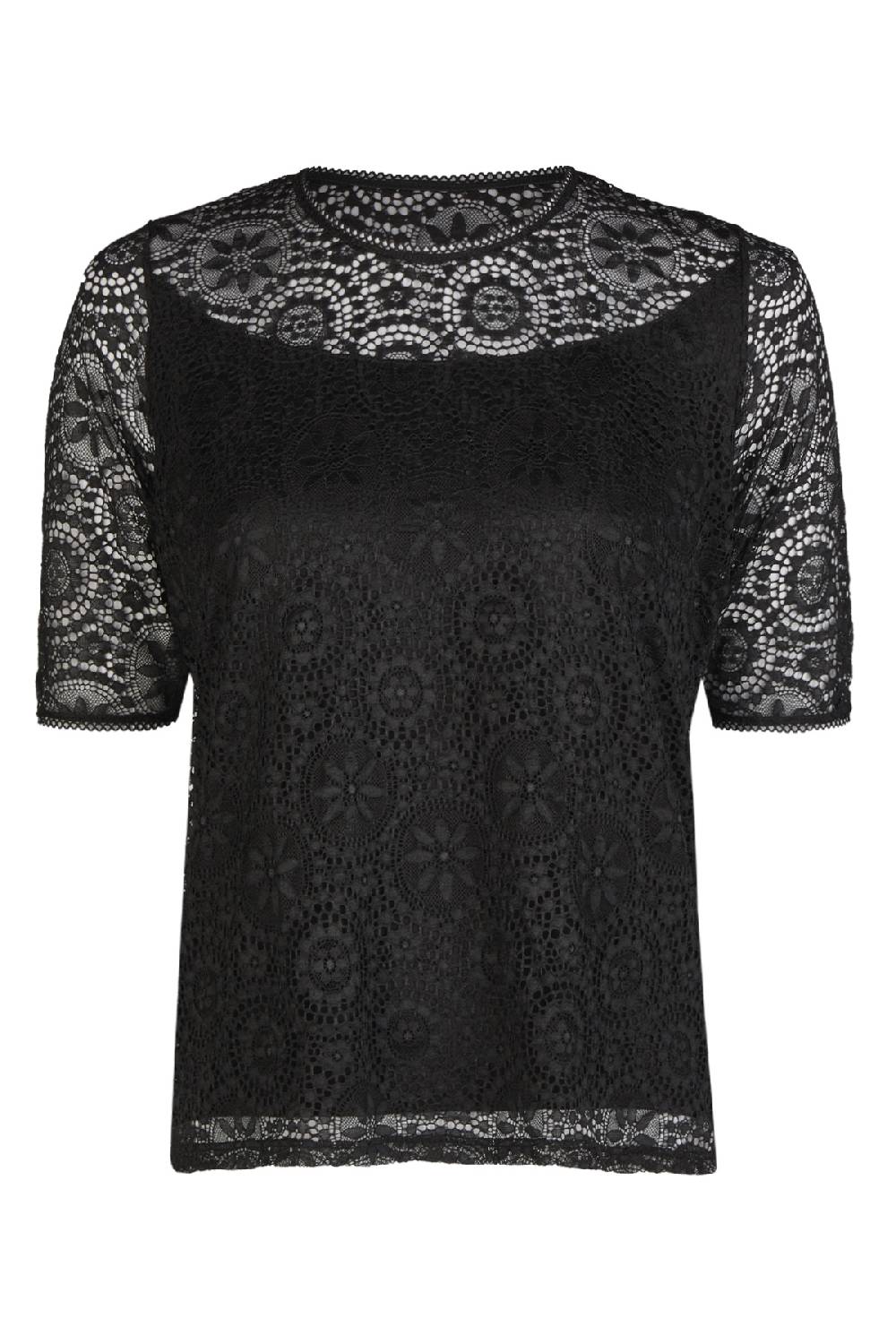 Nina Von C. Spitzenshirt, halbarm