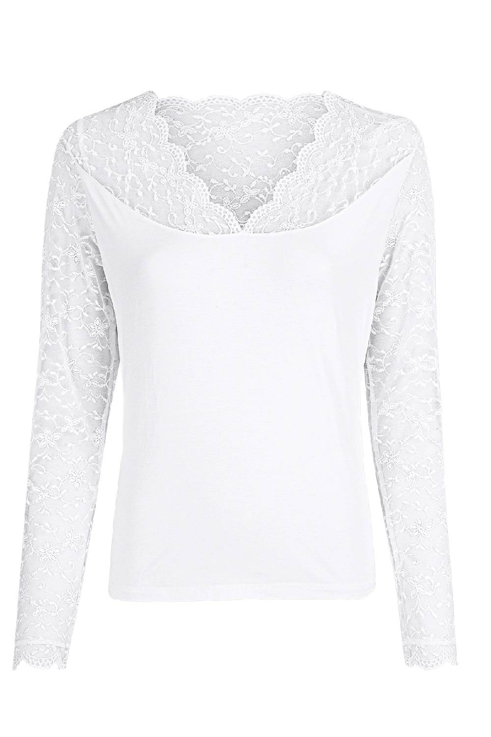 Nina Von C. Spitzenshirt, Langarm