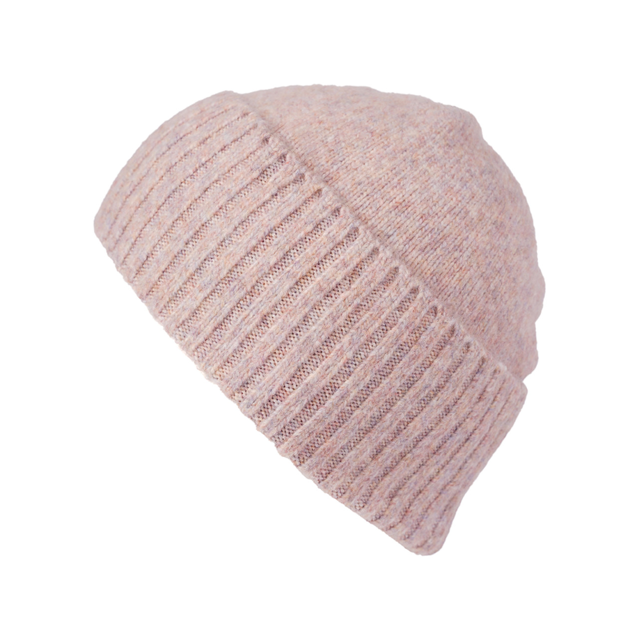 Nitzsche Accessoires Damenstrickmütze In Melange Optik Mit Umschlag