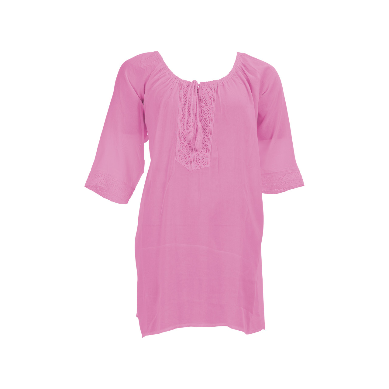 Nitzsche Accessoires Feminine Tunika Mit Bändchen Am V-Ausschnitt