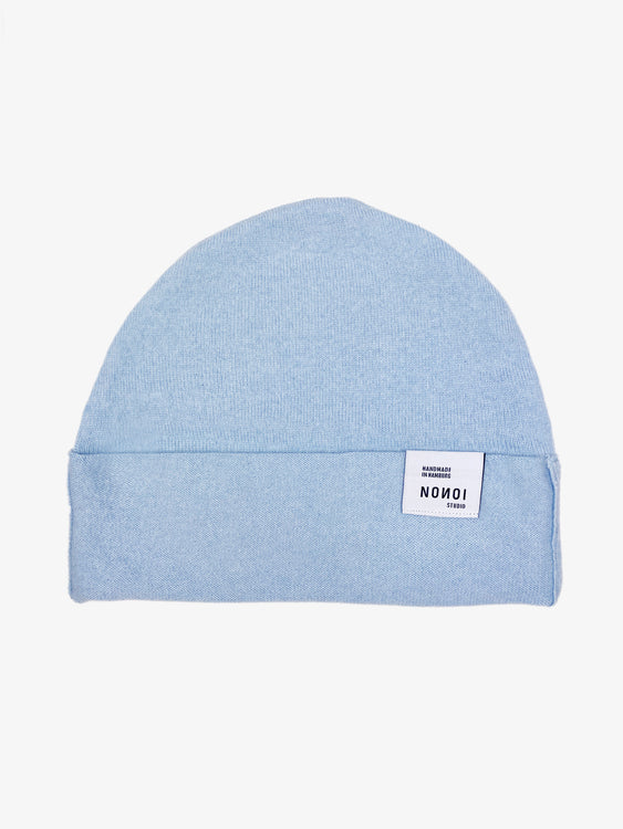 Nonoi Studio BABYBLAUE MÜTZE "BOA" AUS KASCHMIR // UNISEX