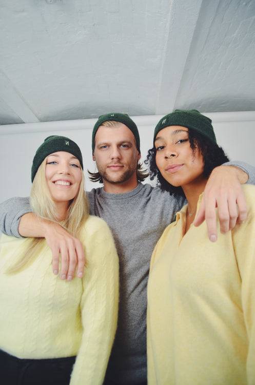 Nonoi Studio DUNKEGRÜNE MÜTZE "SAO PAOLO" AUS WOLLE // UNISEX