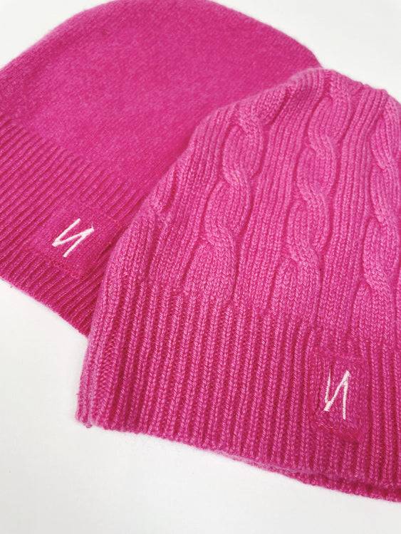 Nonoi Studio KINDERMÜTZE PINK "LITTLE FLOWER" AUS KASCHMIR