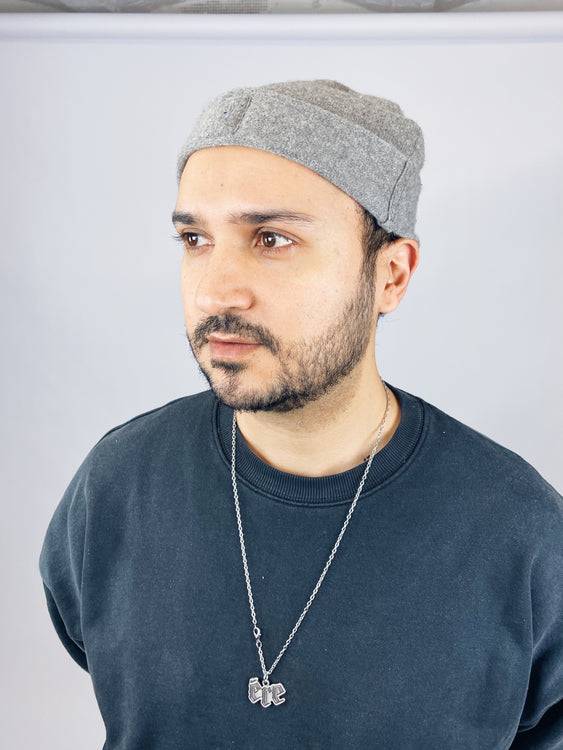 Nonoi Studio KURZE GRAUE MÜTZE // MICRO BEANIE KASCHMIR // UNISEX