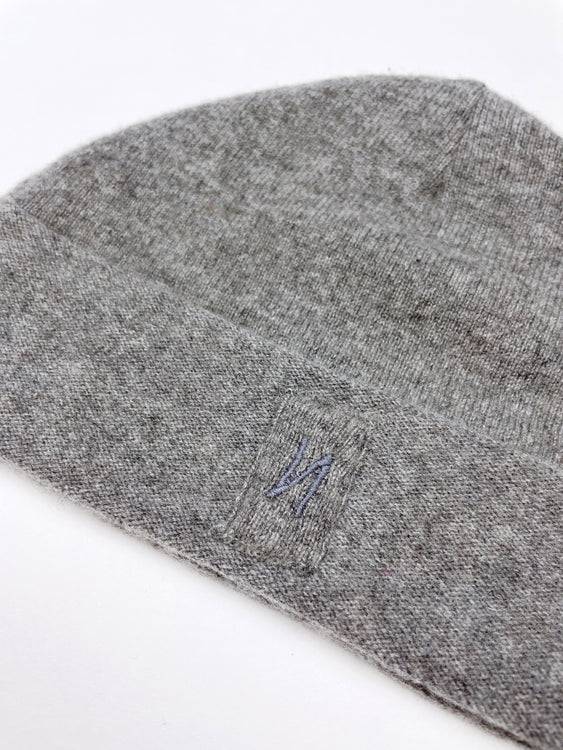 Nonoi Studio KURZE GRAUE MÜTZE // MICRO BEANIE KASCHMIR // UNISEX