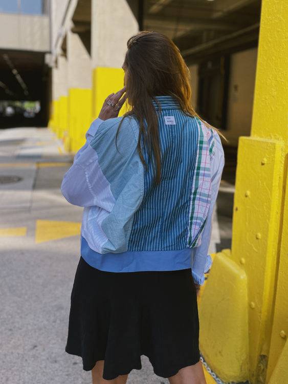 Nonoi Studio Blouson // Blau + Grün // Onesize