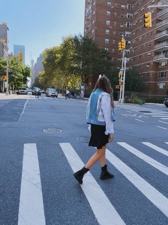 Nonoi Studio Blouson // Blau + Grün // Onesize