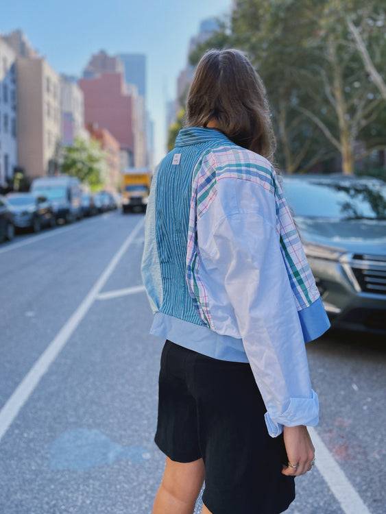 Nonoi Studio Blouson // Blau + Grün // Onesize