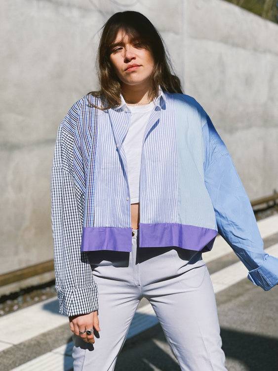 Nonoi Studio Blouson // Blau + Lila // Onesize