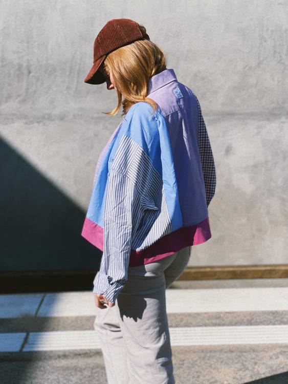Nonoi Studio Blouson // Blau + Lila // Onesize
