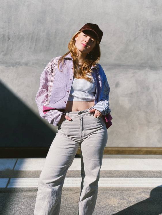 Nonoi Studio Blouson // Blau + Lila // Onesize