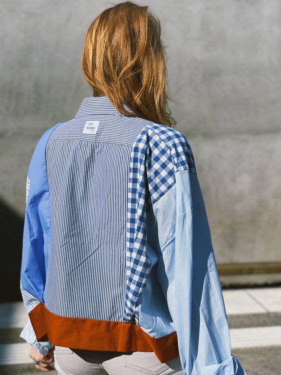 Nonoi Studio Blouson // Blau + Orange // Onesize