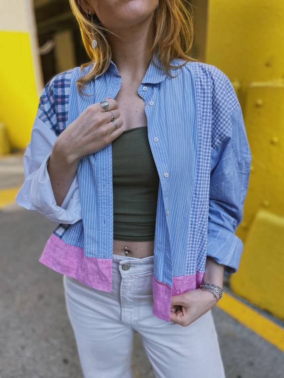 Nonoi Studio Blouson // Blau + Rosa // Onesize