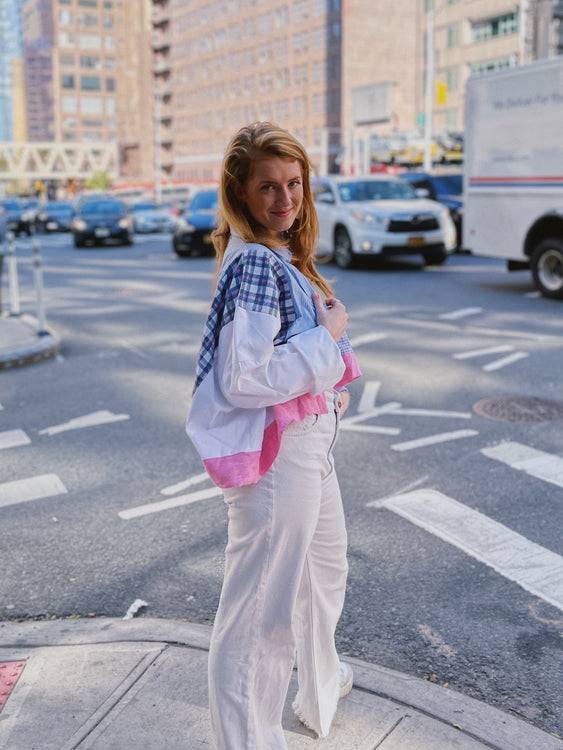 Nonoi Studio Blouson // Blau + Rosa // Onesize