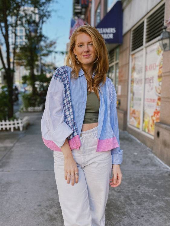 Nonoi Studio Blouson // Blau + Rosa // Onesize