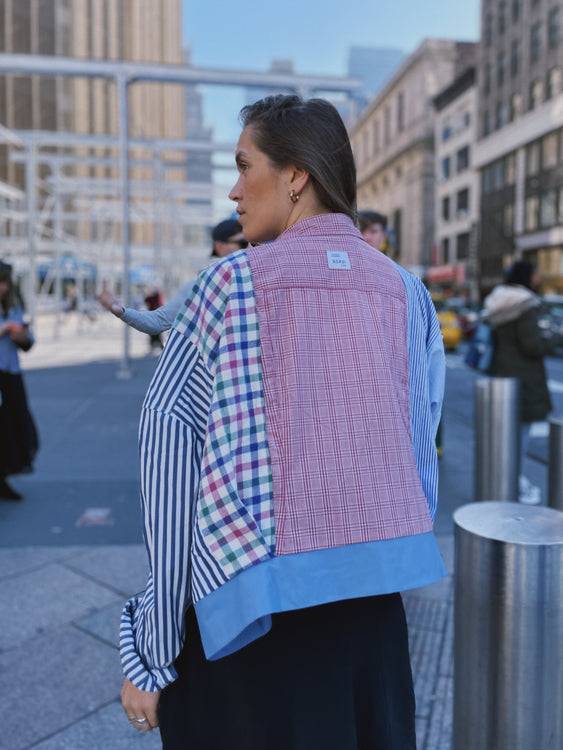 Nonoi Studio Blouson // Blau + Rot // Onesize