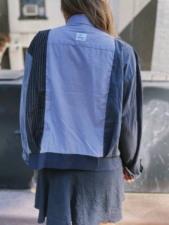 Nonoi Studio Blouson // Blau + Schwarz // Onesize