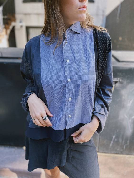 Nonoi Studio Blouson // Blau + Schwarz // Onesize