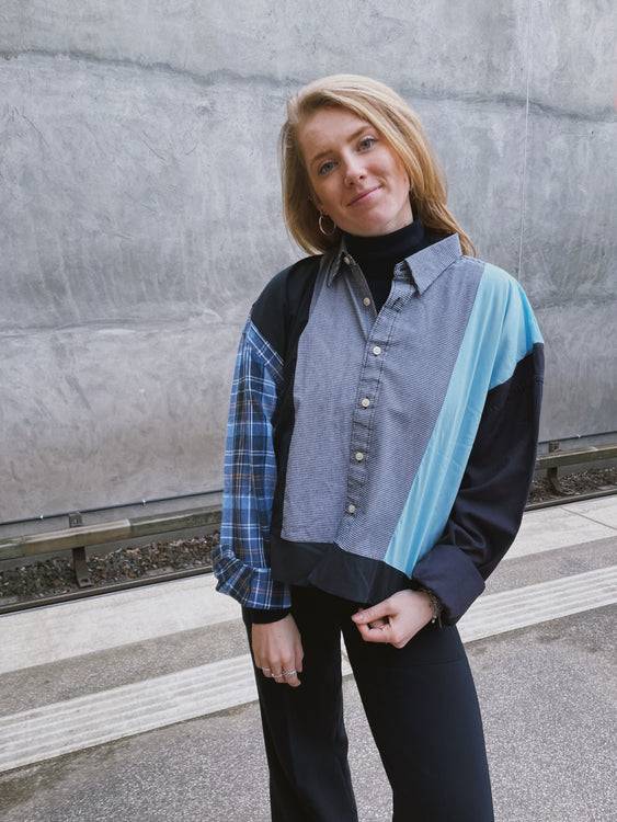 Nonoi Studio Blouson // Schwarz + Türkis // Onesize