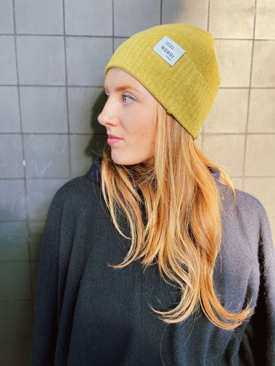 Nonoi Studio HELLGRÜNE MÜTZE "ULLO" AUS WOLLE // UNISEX