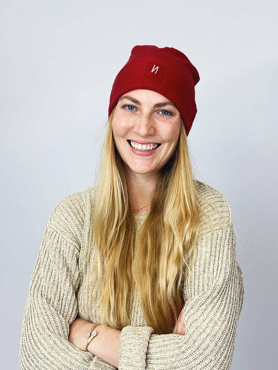 Nonoi Studio ROTE MÜTZE "PARIS" AUS KASCHMIR // UNISEX