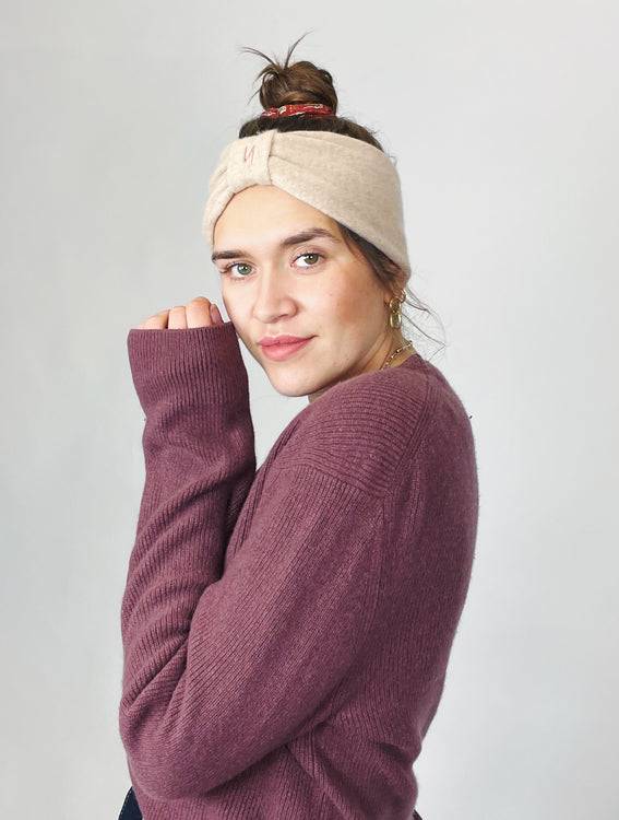 Nonoi Studio STIRNBAND "BEERE" CREME // WOLLE