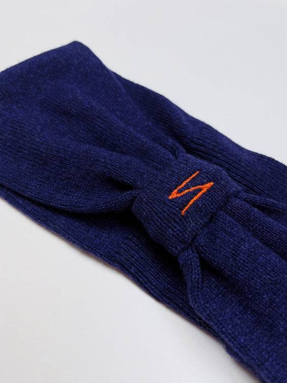 Nonoi Studio STIRNBAND "HUIBI" DUNKELBLAU // WOLLE