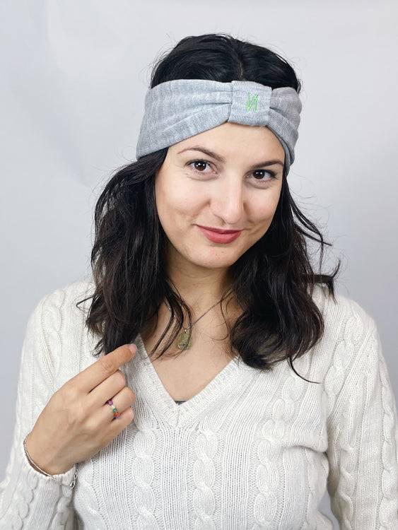 Nonoi Studio STIRNBAND "INU" GRAU // WOLLE