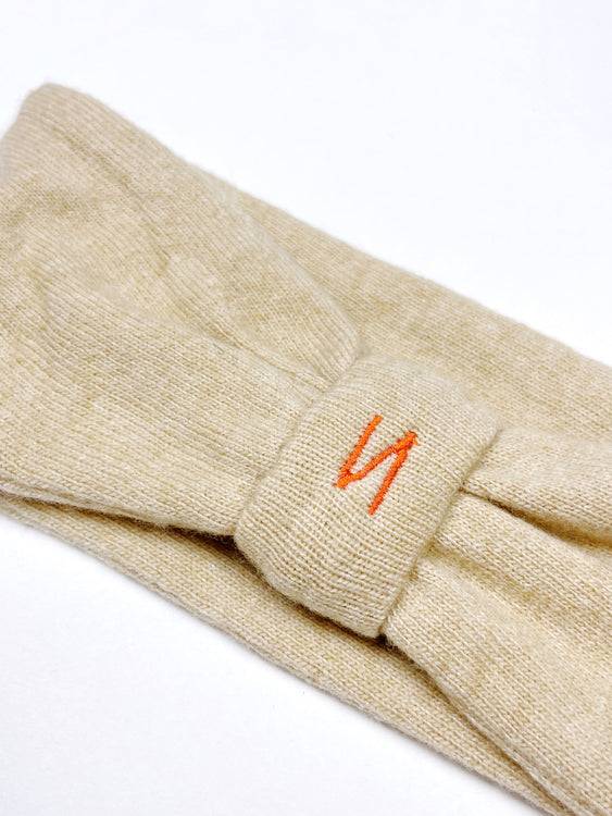 Nonoi Studio STIRNBAND "ZUGSPITZE" BEIGE // KASCHMIR