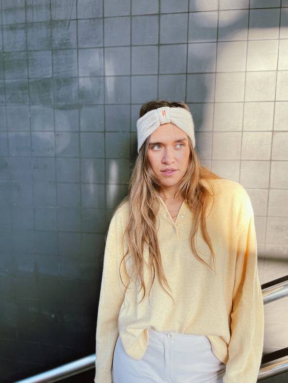 Nonoi Studio STIRNBAND "ZUGSPITZE" BEIGE // KASCHMIR