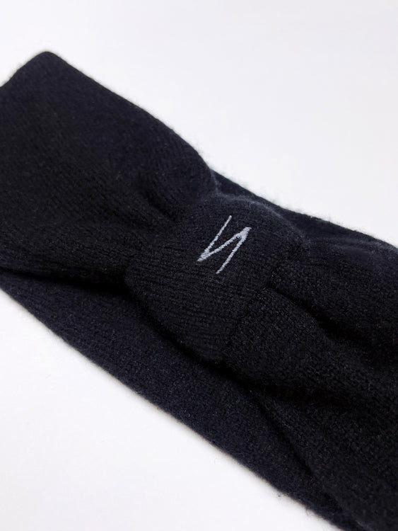 Nonoi Studio STIRNBAND "BROCKEN" SCHWARZ // WOLLE + KASCHMIR