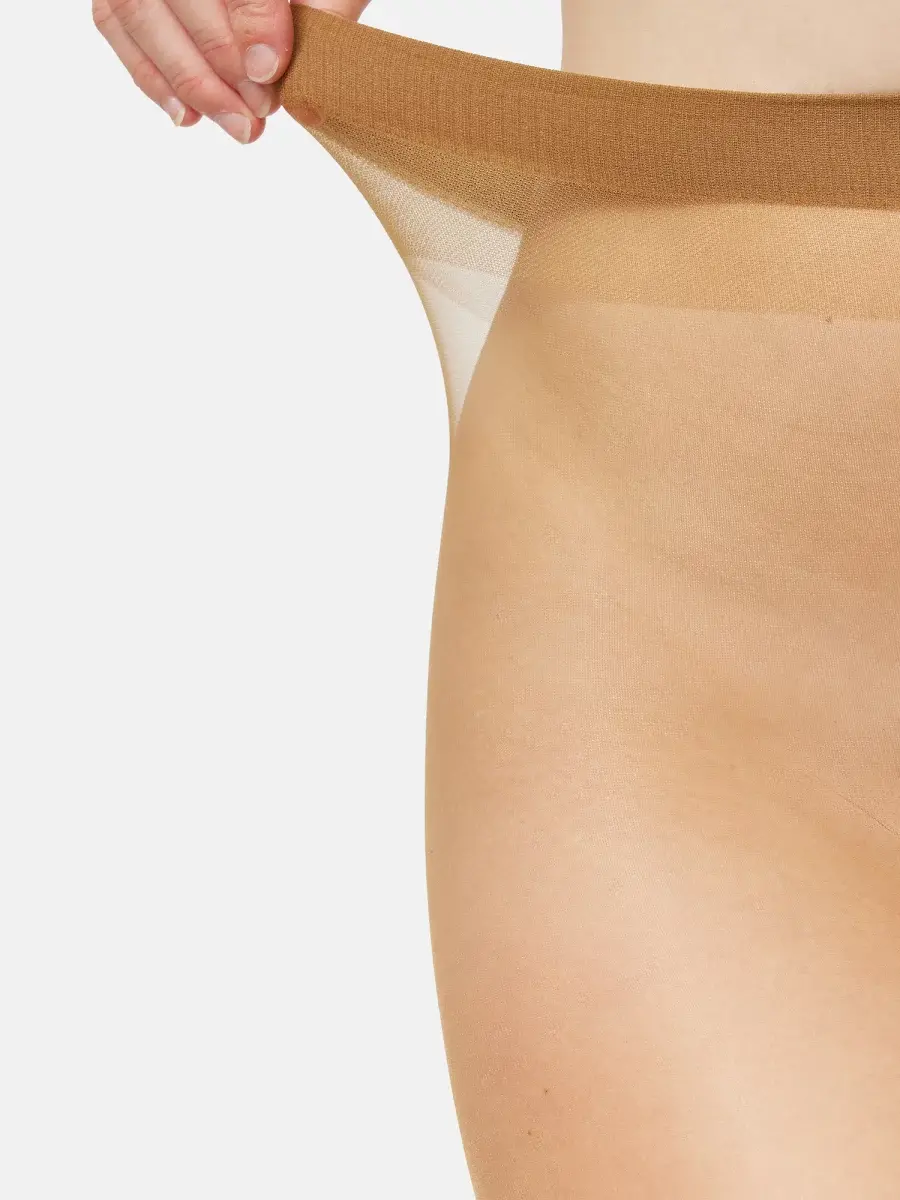 Nur Die 3-Pack Strumpfhose Transparent 15 DEN - Amber/schwarz - Größe 40-44