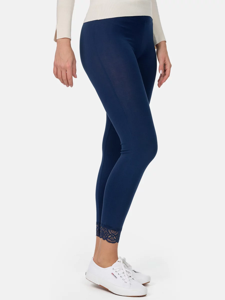 Nur Die 7/8 Leggings mit Spitze - Relax & Go - dunkelblau - Größe 44-46