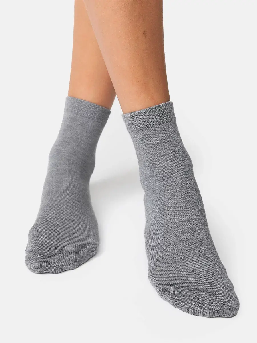 Nur Die Bambus¹ Kurzsocke - hellgraumelange - Größe 39-42