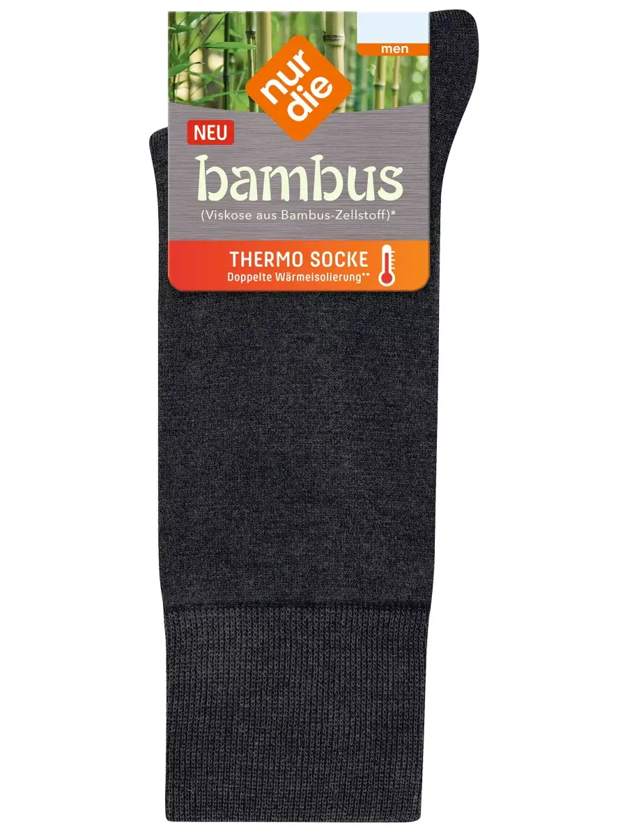 Nur Die Bambus¹ Thermo Socke - anthrazitmel. - Größe 39-42