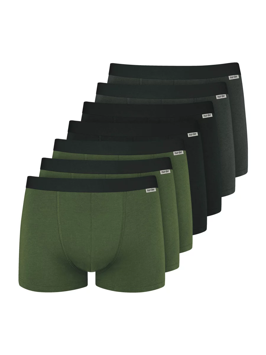 Nur Die Boxer 7-Pack Cotton Stretch - khaki/grau/schwarz - Größe 8 | XXL | 56