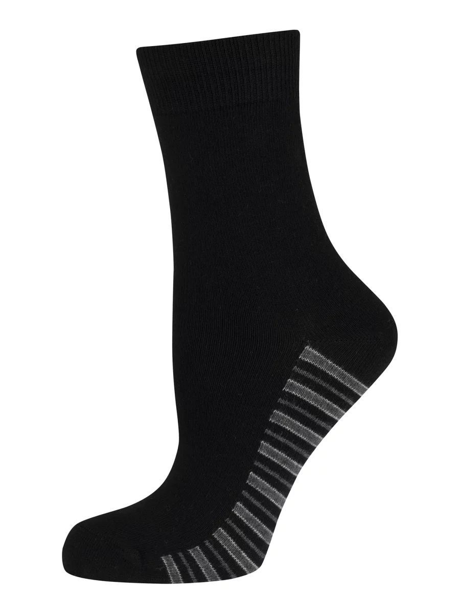 Nur Die Classic Baumwolle Gemustert 2er Pack - Schwarz Streifen - Größe 35-38