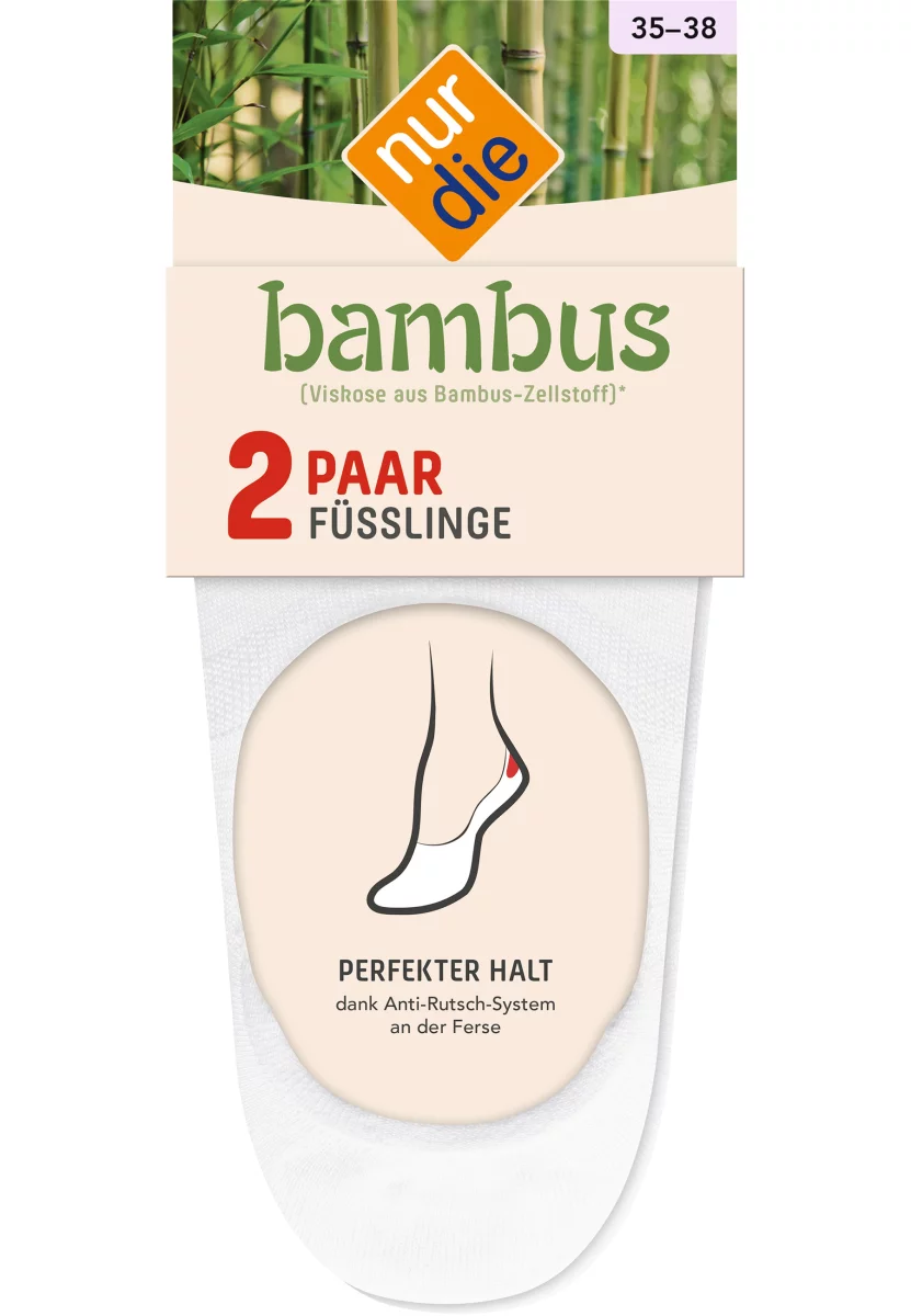Nur Die Füßlinge 2-Pack Bambus¹ - weiß - Größe 39-42