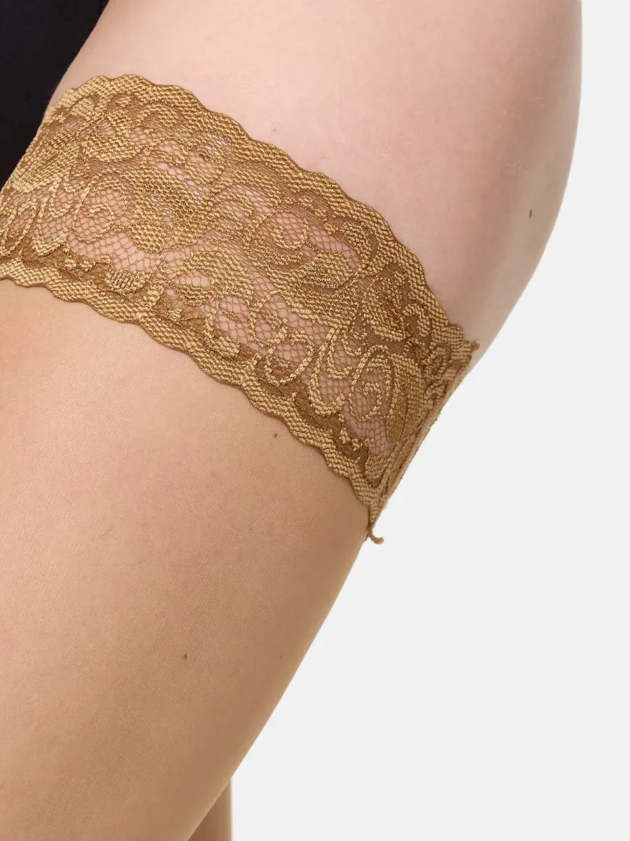 Nur Die Goodbye Laufmaschen Halterlos - Puder - Größe 40-44