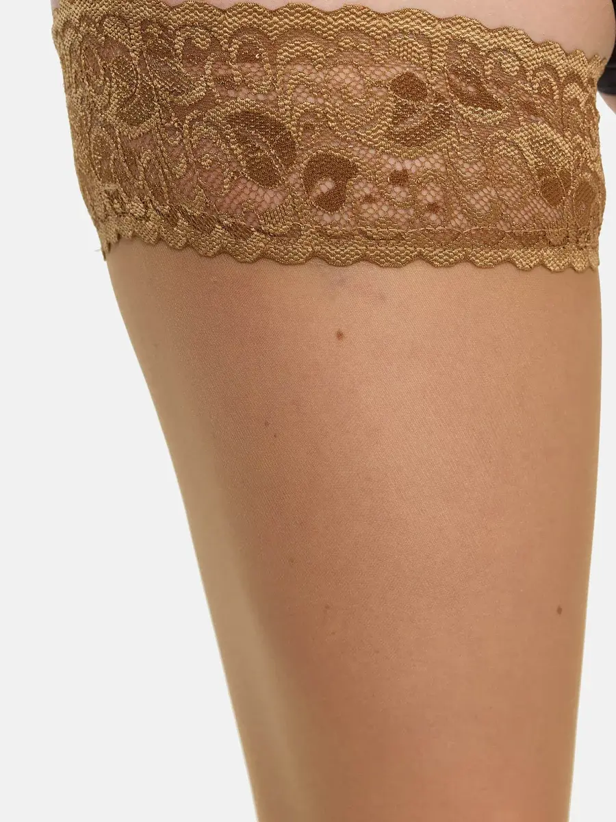 Nur Die Goodbye Laufmaschen Halterlos - Puder - Größe 40-44