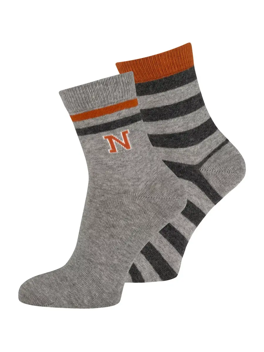 Nur Die Kinder Socken Baumwolle 2er Pack - College - Größe 23-26