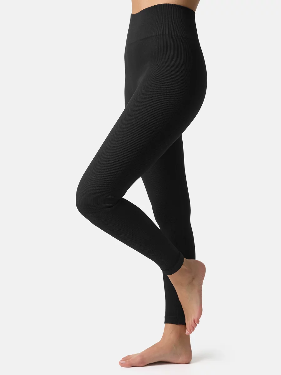Nur Die Leggings In Ripp-Optik - Relax & Go - Schwarz - Größe 44-46