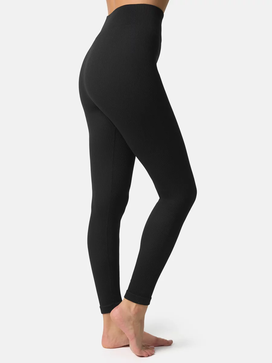 Nur Die Leggings In Ripp-Optik - Relax & Go - Schwarz - Größe 44-46