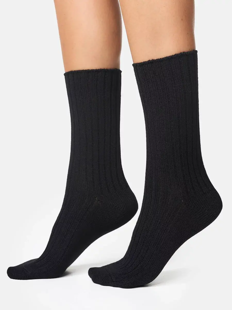 Nur Die Bambus¹ Boots Socke - Schwarz - Größe 35-38