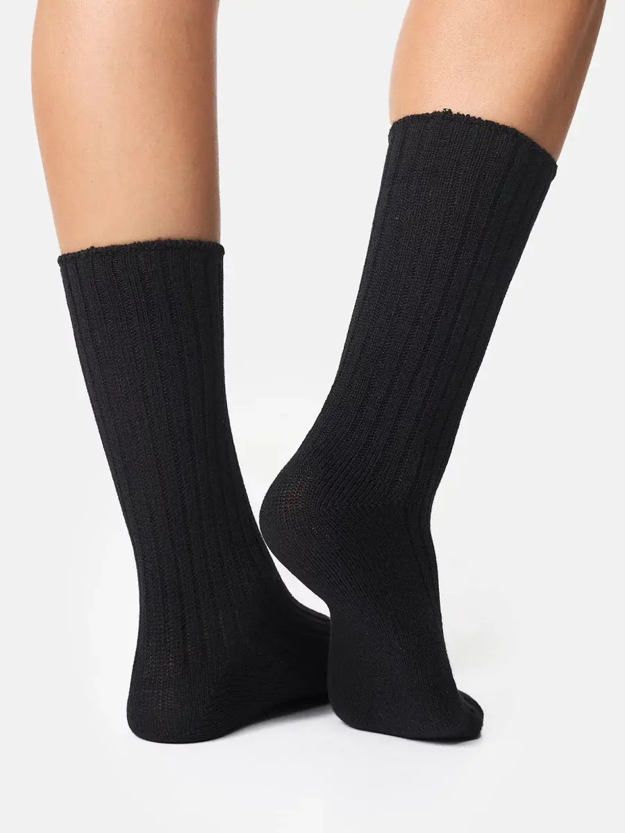 Nur Die Bambus¹ Boots Socke - Schwarz - Größe 35-38