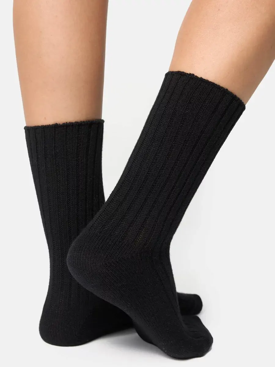 Nur Die Bambus¹ Boots Socke - Schwarz - Größe 35-38