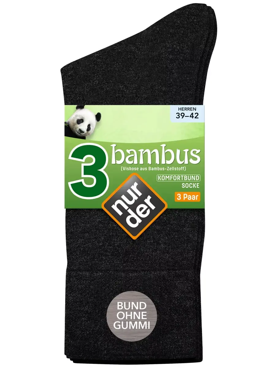 Nur Die Bambus¹ Komfort Socke 3-Pack