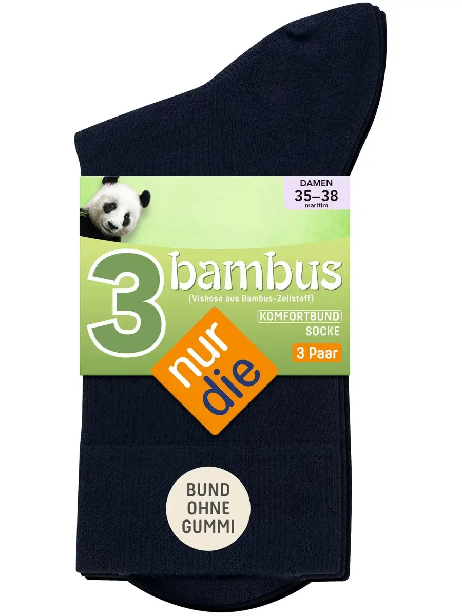 Nur Die Bambus¹ Komfort Socke 3-Pack