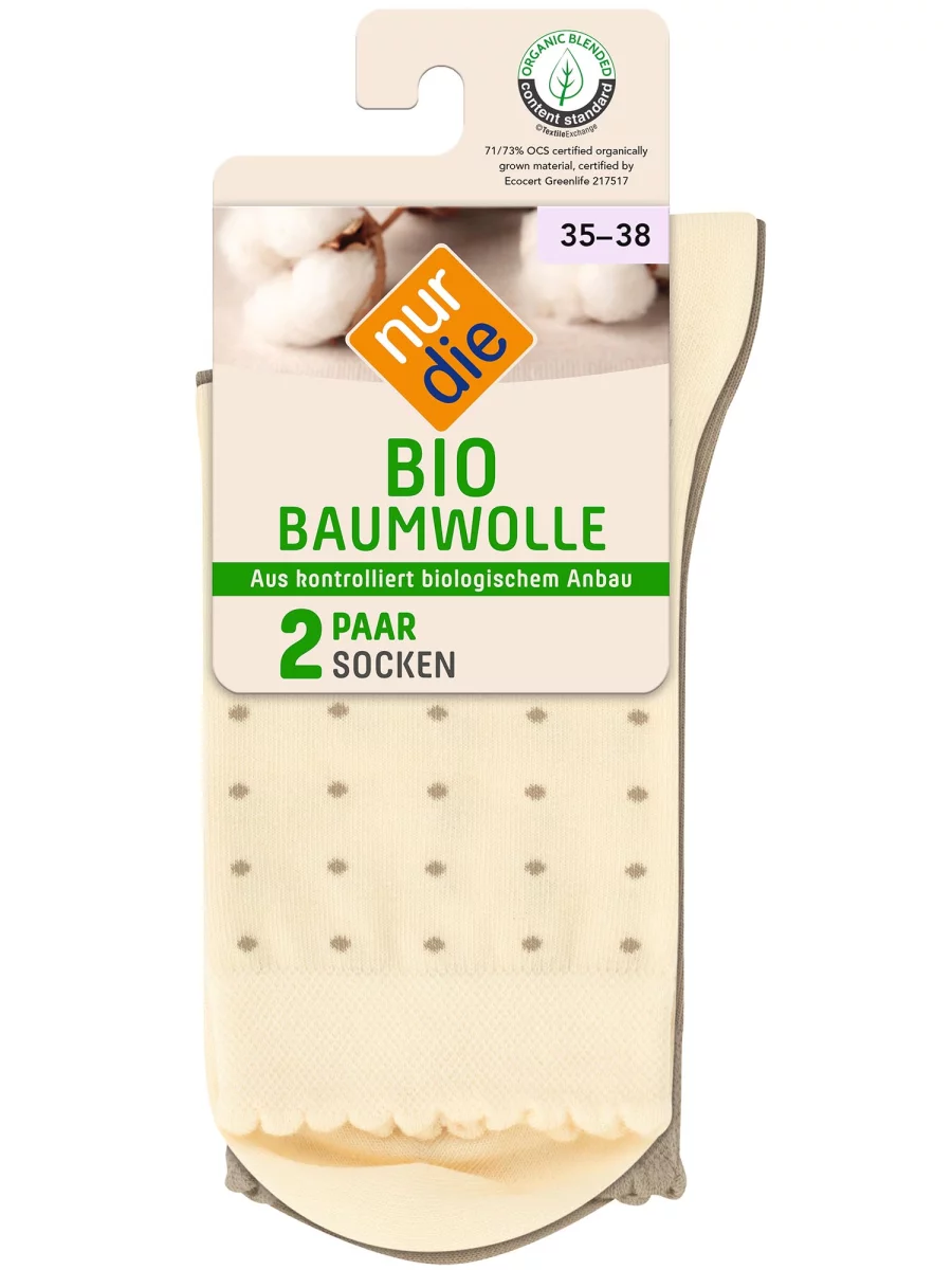 Nur Die Bio Baumwolle OCS Socke 2er Pack