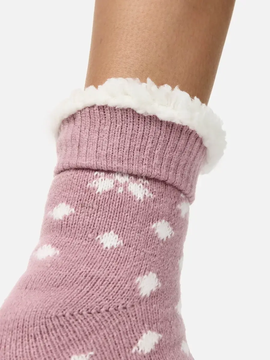 Nur Die Flausch Socke - rosa gemustert - Größe 36-37